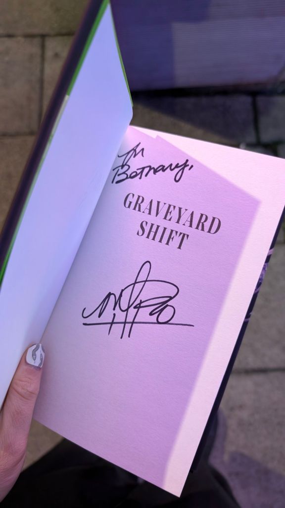 Signed copy of Graveyard Shift by M. L. Rio