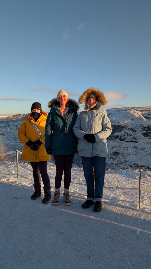 Group at Gullfoss Waterfall