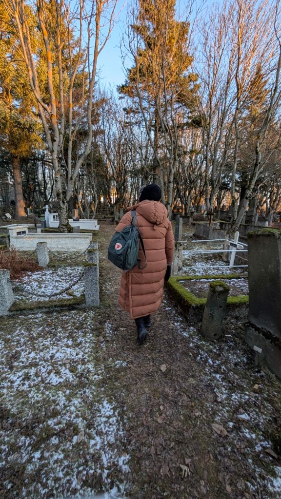 Sólveig Pálsdóttir leading the Shrouded crime walk