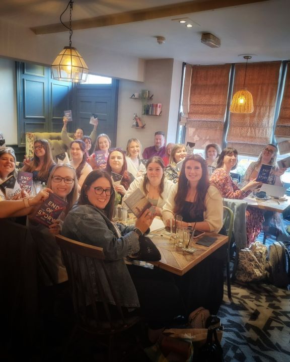 Yorkshire Reads group with Louise's books